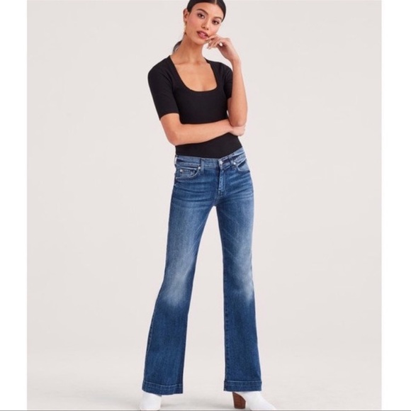 Y2K 7 FOR ALL MANKIND Low Rise Flare Jeans (S/M)